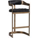 Beaumont 39.25 inch Antique Brass / Cantina Black Barstool